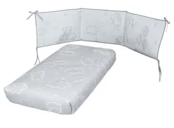 Набор Micuna Dolce Luce покрывало+борт 120x60 TX-1650 Grey