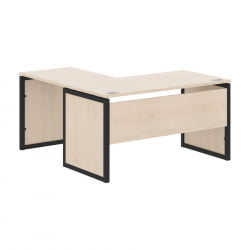 Стол письменный угловой правый КСТЕН-КП КСКПCТ 1415 Р Бук Тиара Антрацит / XTEN-QP XQPCT R