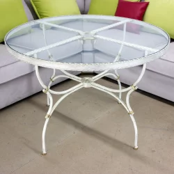 Маленький обеденный стол Прованс круглый d-1100мм h-750мм