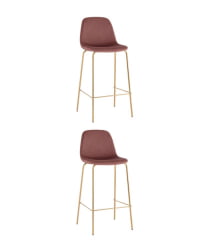 Комплект из двух стульев Валенсия SN велюр пыльно-розовый золотые ножки (2 шт)