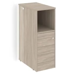 Тумба с подсветкой 5 ящиков TIP-ON, проходная  средняя ONIX O.R-TV-5TIP.S Дуб Аттик