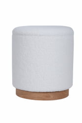 Пуф с ящиком Долли L тедди Белый