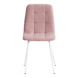 Металлический стул CХИЛЛЙ МАКС Велюр/металл , 45 х 54 х 90 см , пыльно-розовый/белый / CHILLY MAX