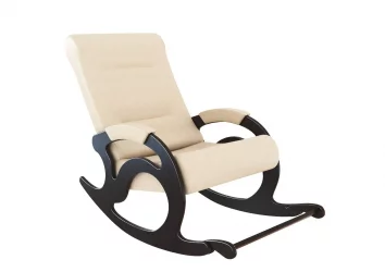 Кресло-качалка (с подножкой) Кемпинг Тироль экокожа Крем