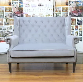 Кухонный уголок Дуфф стеганый серый