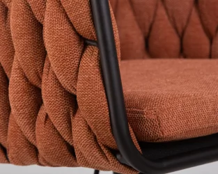 Стул барный DOBRIN LEON Оранжевая ткань LAR 275-27