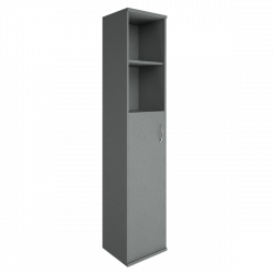 Шкаф высокий узкий левый Рива А.СУ-1.6 Л Серый / Riva