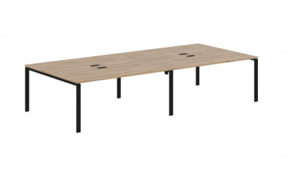 Бенч-система 4-местная EDIS EUWST 3516 Дуб Денвер светлый Черный