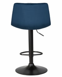 Стул барный DOBRIN TAILOR BLACK (синий велюр (MJ9-117))
