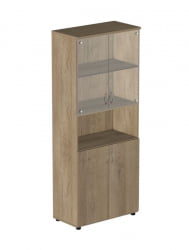 Шкаф для документов с прозрачными стеклами Р.Ш-4СБ Серый