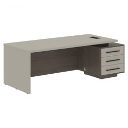 Стол руководителя правый VELION VCT 2290 R Аметист Дуб Сильвер