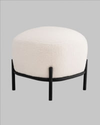 Пуф Стоун П букле Fluffy молочный