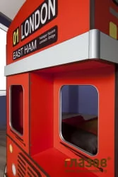 Мебель для детской Автобус композиция 3 Дуб Сонома/Красный