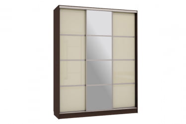Шкаф-купе Бассо 2-600 с зеркалом SK-01B37 венге/крем