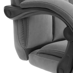 Кресло руководителя Cambridge metalBL велюр/ткань, серый, 29/12