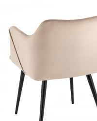 Стул с подлокотниками Джоэл велюр Бежевый