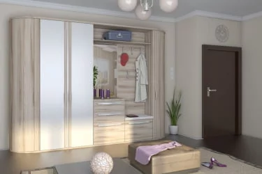 Прихожая в коридор классическая Марта ЛД №2 Белый Дезира Эш