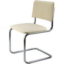 Кресло офисное Сильвия хром Бежевое