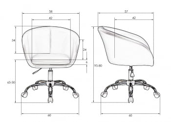 Офисное кресло для персонала DOBRIN BOBBY (серый)