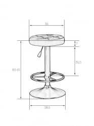 Табурет барный DOBRIN BRUNO BLACK (черный велюр (MJ9-101)) 2 шт