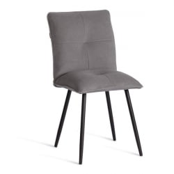 Стул обеденный Sweet велюр, серый/черный, 29, 46х55х88