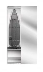 Белый шкаф-купе с зеркалом Iron Box (правый, купе) Беленый дуб