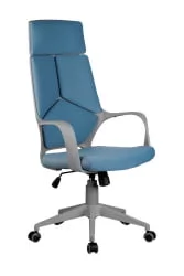 Кресло оператора Riva Chair 8989 (серый пластик) Синий