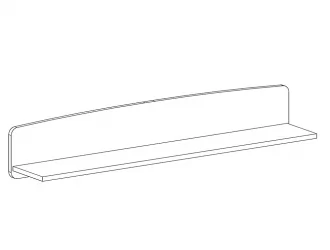 Полка Калгари 08 Дуб натуральный светлый-белый матовый