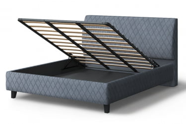 Кровать Хилтон, 2000 x 1800 мм, серый