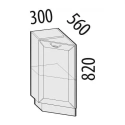 Стол кухонный торцевой (лев) Оливия 72.65