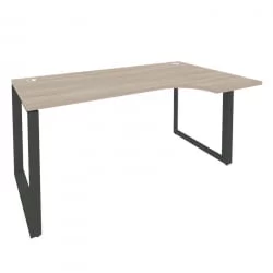 Стол эргономичный правый на О-образном м/к ОНИКС О.МО-СА-1Р Дуб Аттик/Антрацит / ONIX O.MO-SA-1R
