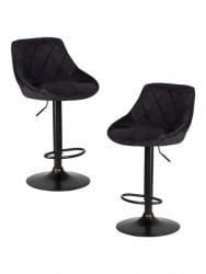 Стул барный DOBRIN LOGAN BLACK (черный велюр (MJ9-101)) 2 шт
