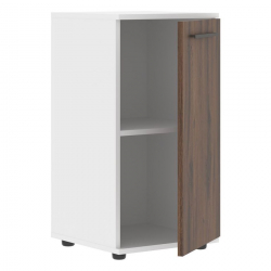 Шкаф колонка с глухой малой дверью EDIS ELCS 42.1 Дуб Денвер темный Мокко Белый