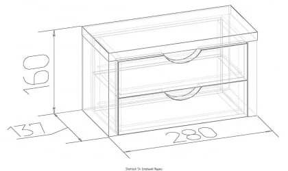 Ящики Sherlock 54 Дуб Сонома (спальня)