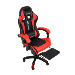 Геймерское кресло 1206 KINGQUEEN цвет черный/красный с массажем 1206-black-red-mass