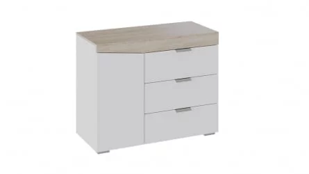 Комод тип 1 Дуб Сонома/Белый Ясень
