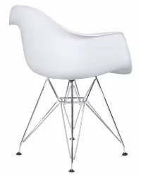 Стул обеденный DOBRIN DAW CHROME Белый
