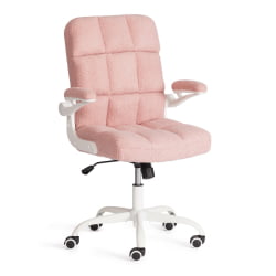 Кресло офисное Lugano Wh ткань teddy, розовый