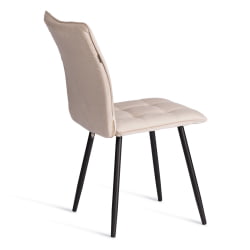 Стул обеденный Bari LT, велюр, бежевый/черный, 7, 41х55х89 см