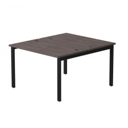 Бенч-система на 2 места на металлокаркасе, опоры 45 гр Everprof EVO 254S015 Дуб Пасадена Черный