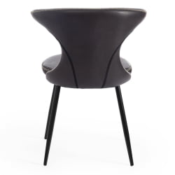 Стул FLAIR (mod. 9020) экокожа/металл, 60 х 56 х 78 см , серый 22/черный