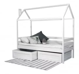 Кровать-домик RooRoom кд-1 с ящиками Белый