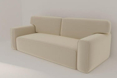 Коричневый диван Сандвик (Berhouse) Цвет фасада: Левис 04 велюр; Тип: Прямой; Материал фасада: Металл/Велюр