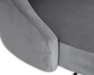 Стул барный ДОБРИН ДЖОСЕПХ БЛАCК (серый велюр (МДЖ9-75)) 2 шт / DOBRIN JOSEPH BLACK (MJ9-75))