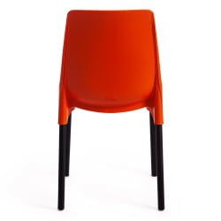 Стул GENIUS (mod 75) металл/пластик, 46x56x84cм, оранжевый/черные ножки