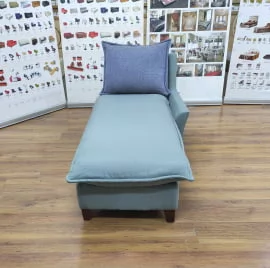 Оттоманка Хадсон правая серо-зеленый/синий