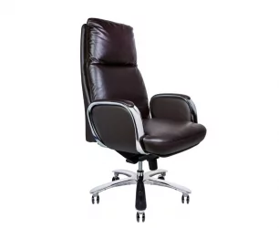 Кресло руководителя Сенат кожа Коричневый