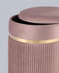 Банкетка Миранда с ящиком велюр Розовый