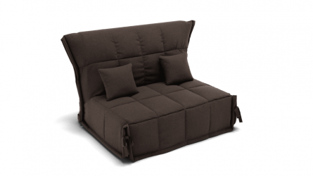 Диван Джаз 2000 (ЗР) Цвет фасада: Коричневый; Тип: Прямой; Материал фасада: Металл/Велюр