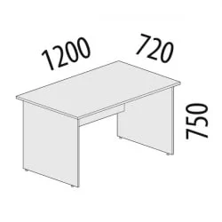 Стол рабочий Альфа 64.11 Дуб Кронберг